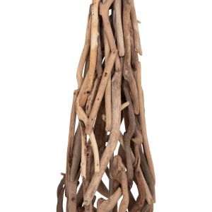 Декоративен лампион Altar HM4872 Driftwood-бял Pvc абажур Φ44.5X167HСМ.