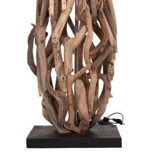 Декоративен лампион Altar HM4872 Driftwood-бял Pvc абажур Φ44.5X167HСМ.