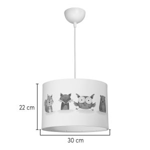 Детски полилей Wooda led E27 многоцветен PVC D30x20см
