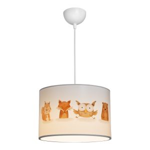 Детски полилей Wooda led E27 многоцветен PVC D30x20см