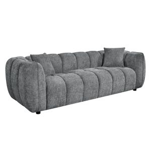 Диван 3-местен Lykke HM3323.01 сив текстил 229X89X70HСМ.