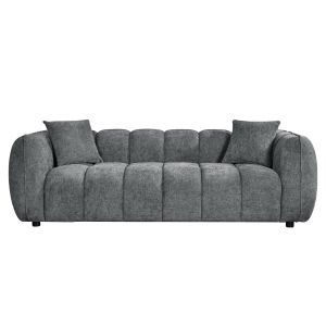 Диван 3-местен Lykke HM3323.01 сив текстил 229X89X70HСМ.