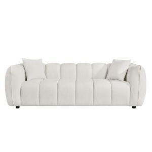 Диван 3-местен Lykke HM3323.02 екрю текстил 229X89X70HСМ.