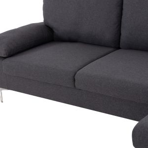 Диван десен ъгъл Anton HM3340.01R сив текстил-метални крака 260X130X84HСМ.