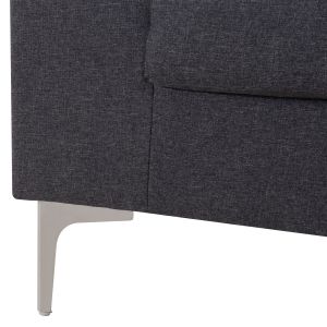 Диван десен ъгъл Anton HM3340.01R сив текстил-метални крака 260X130X84HСМ.
