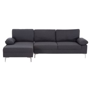 Диван ляв ъгъл Anton HM3340.01L сив текстил-метални крака 260X130X84HСМ.