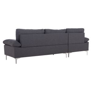 Диван ляв ъгъл Anton HM3340.01L сив текстил-метални крака 260X130X84HСМ.