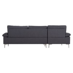 Диван ляв ъгъл Anton HM3340.01L сив текстил-метални крака 260X130X84HСМ.