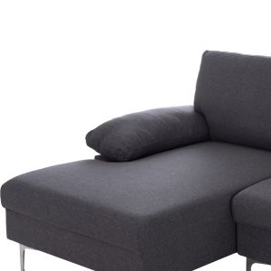 Диван ляв ъгъл Anton HM3340.01L сив текстил-метални крака 260X130X84HСМ.