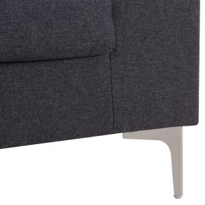 Диван ляв ъгъл Anton HM3340.01L сив текстил-метални крака 260X130X84HСМ.