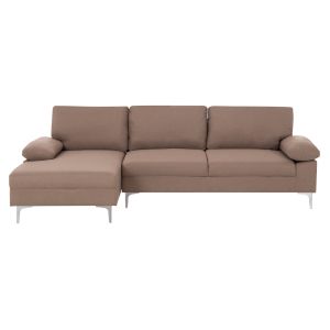 Диван ляв ъгъл Anton HM3340.02L цвят сленова кост текстил-метални крака 260X130X84HСМ.