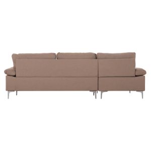 Диван ляв ъгъл Anton HM3340.02L цвят сленова кост текстил-метални крака 260X130X84HСМ.