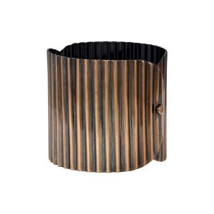 Комплект от 2 метални саксии FL25186 бронзов цвят 13X13СМ и 11X10СМ