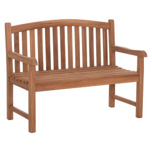 Градинска 2-местна пейка Elena HM6651 тиково дърво-натурален цвят 120X60X95HСМ.