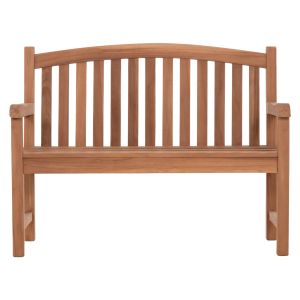 Градинска 2-местна пейка Elena HM6651 тиково дърво-натурален цвят 120X60X95HСМ.
