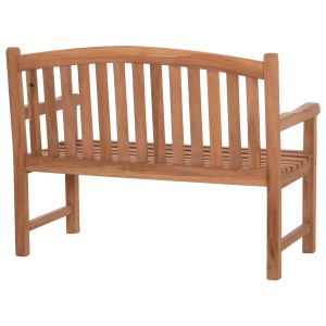 Градинска 2-местна пейка Elena HM6651 тиково дърво-натурален цвят 120X60X95HСМ.