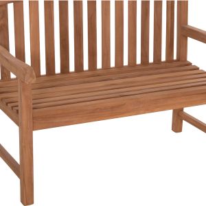 Градинска 2-местна пейка Elena HM6651 тиково дърво-натурален цвят 120X60X95HСМ.
