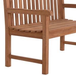 Градинска 2-местна пейка Elena HM6651 тиково дърво-натурален цвят 120X60X95HСМ.