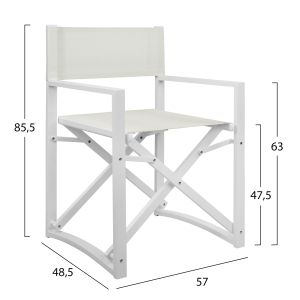Градинска маса и столове 5ч. Dupre HM21021 метал и алуминий 150X90СМ-БЯЛ