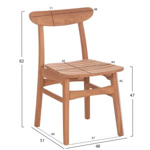 Градинска маса и столове 5ч. Robbie HM10926 тиково дърво в натурален цвят