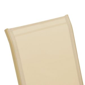 Градински стол Azelie, алуминий в капучино-текстил шампанско 56x75x88см