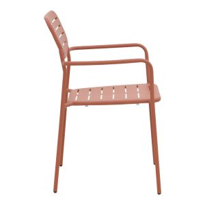 Градински стол Deraby теракота метал 56x45.5x83см