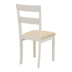 Комплект маса и столове Dallan Mabor 5 части бяло каучуково дърво 120-150x80x73.8 см