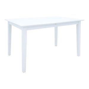 Комплект маса и столове Dallan Mabor 7 части бяло каучуково дърво 120-150x80x73.8 см