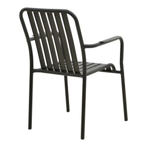 Комплект маса и столове Heven Vista от 5 части черен алуминий 120x70x72см