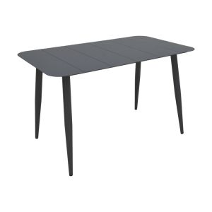 Комплект маса и столове Heven Vista от 5 части черен алуминий 120x70x72см