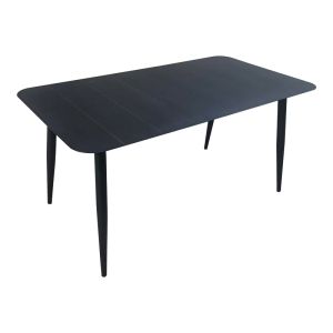 Комплект маса и столове Heven Vista от 5 части черен алуминий 150x80x72см