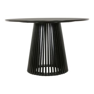 Murde table and chairs set and Domonic black table D120x75cm Set of 5 pieces