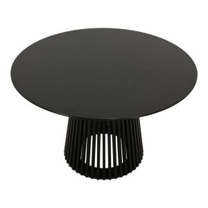 Murde table and chairs set and Domonic black table D120x75cm Set of 5 pieces