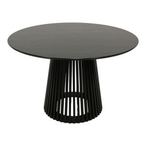 Murde table and chairs set and Domonic black table D120x75cm Set of 5 pieces
