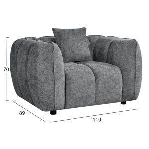 Комплект ъглов диван ляв- фотьойл Lykke HM10820.02L екрю текстил