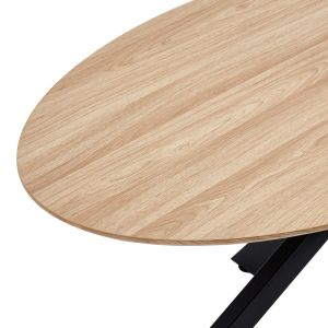 Маса Makrey Sonoma MDF-черни метални крака 160x90x75см