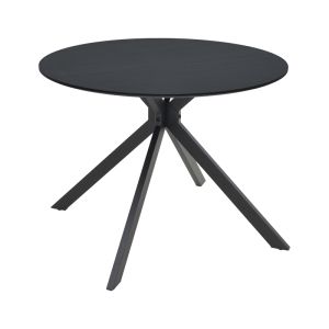 Маса Xuson черен MDF-черни метални крака D80x75см