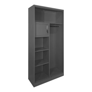 Метален шкаф Zogi с преграда в антрацитен цвят 90x45x180см
