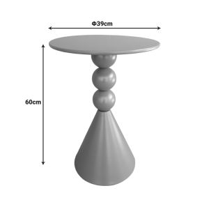 Метална помощна маса Bilane в маслинено зелено D39x60см