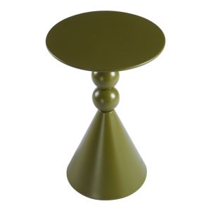 Метална помощна маса Bilane в маслинено зелено D39x60см