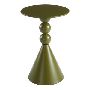 Метална помощна маса Bilane в маслинено зелено D39x60см