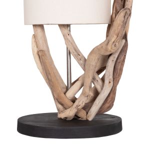 Настолна лампа Bramble HM4873 плаващо Дървоdriftwood) &amp; бяла шапка Φ28X65HСМ.