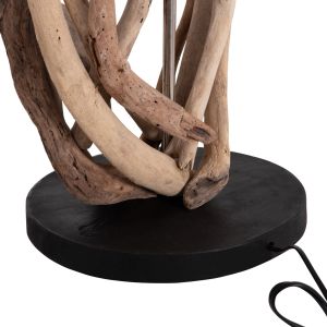 Настолна лампа Bramble HM4873 плаващо Дървоdriftwood) &amp; бяла шапка Φ28X65HСМ.