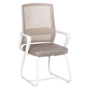 Офис стол Caster HM1228.02 бял Метал/pp-светлосива мрежа 58X56X93HСМ.