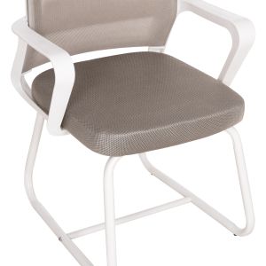 Офис стол Caster HM1228.02 бял Метал/pp-светлосива мрежа 58X56X93HСМ.