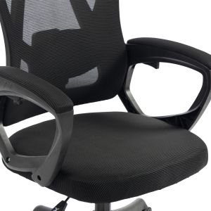Офис стол Frantic HM1224.01 черна мрежа &amp; полипропилен 60X60X134HСМ.