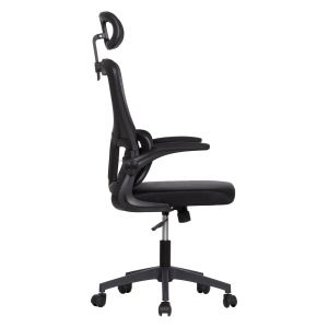 Офис стол Kesi HM1222.01 черен мрежест текстил &amp; Pp 61X62X125HСМ.