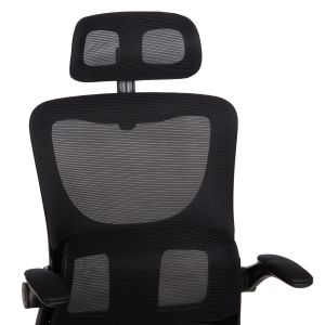 Офис стол Kesi HM1222.01 черен мрежест текстил &amp; Pp 61X62X125HСМ.