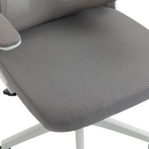 Офис стол Kesi HM1222.02 светлосив мрежест текстил-бял Pp 52X50X122HСМ.