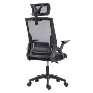 Офис стол Matron HM1226.01 черен Pp &amp; мрежест текстил 47X47X128HСМ.